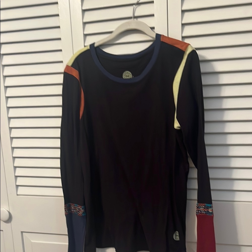 Double D Ranch Black Tee with Colorful Accents